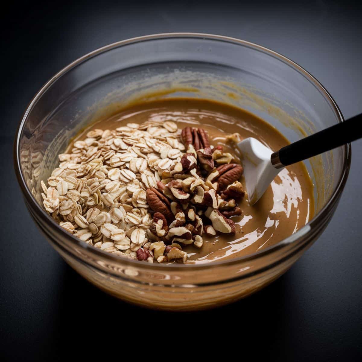 a bowl of oatmeal and nuts