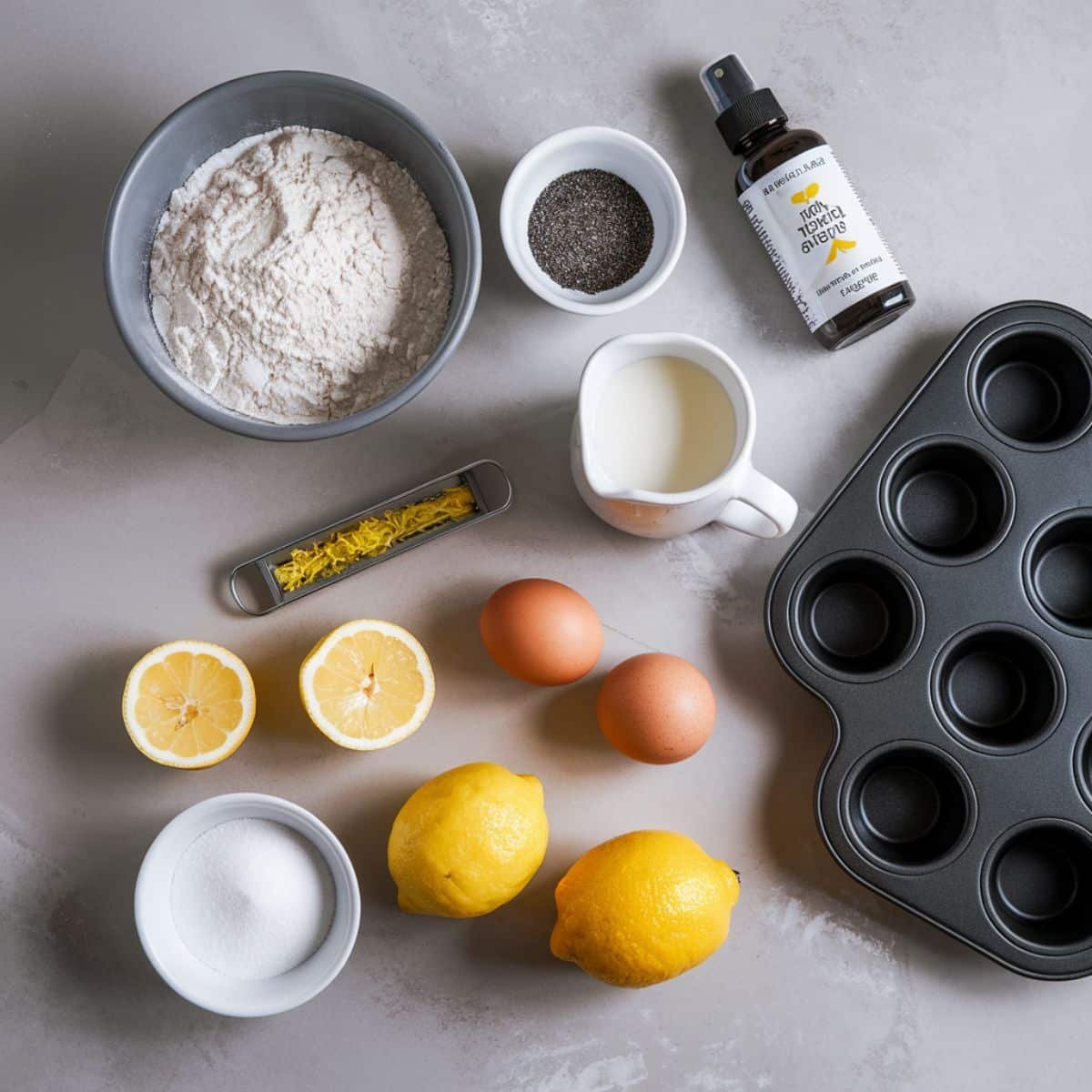 a baking ingredients on a table