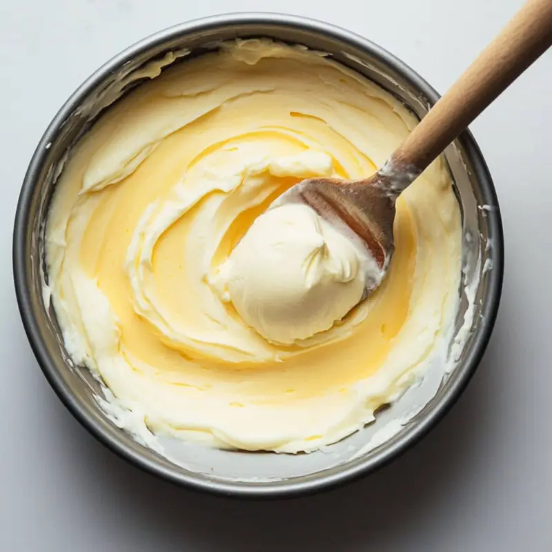 Folding egg whites into sponge batter and pouring into cake pan