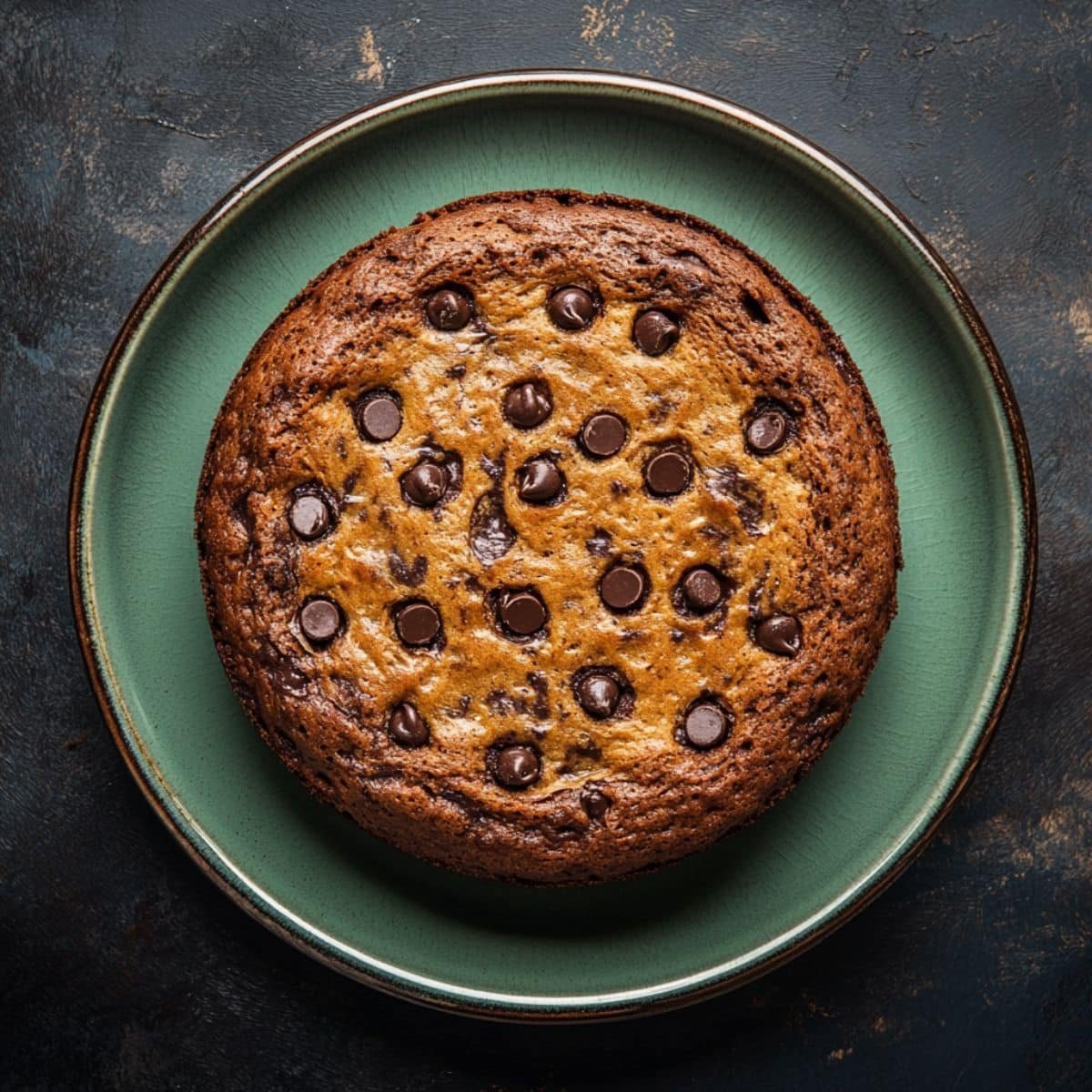 Homemade banana chocolate chip cake 	