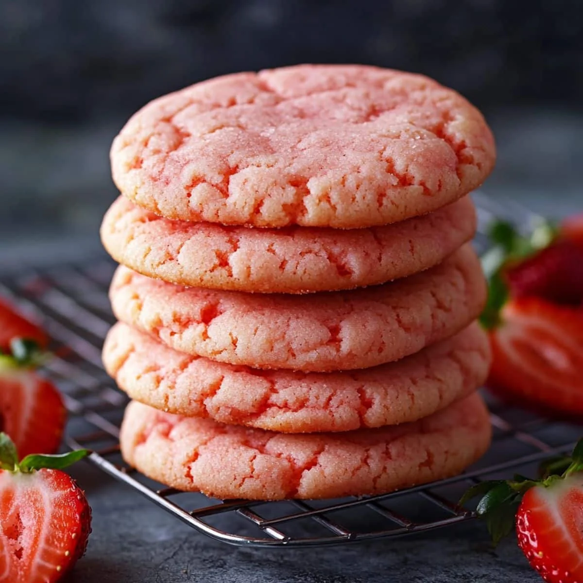 Homemade strawberry sugar cookies