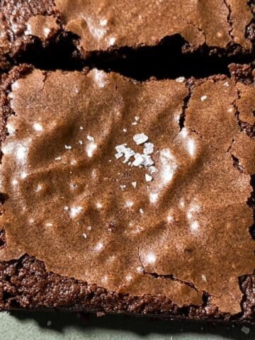 Homemade gluten-free brownies with crackly tops