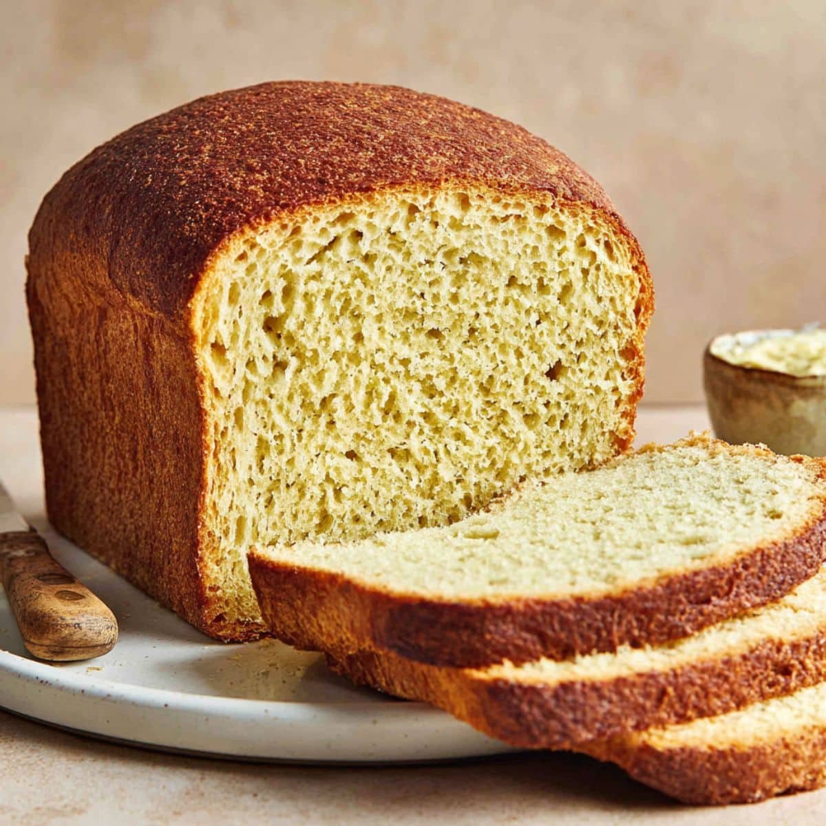 Toasted sourdough English Muffin Bread slices