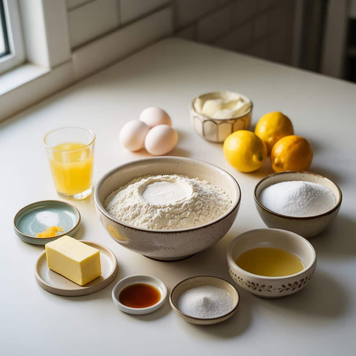 Top-down view of all ingredients	