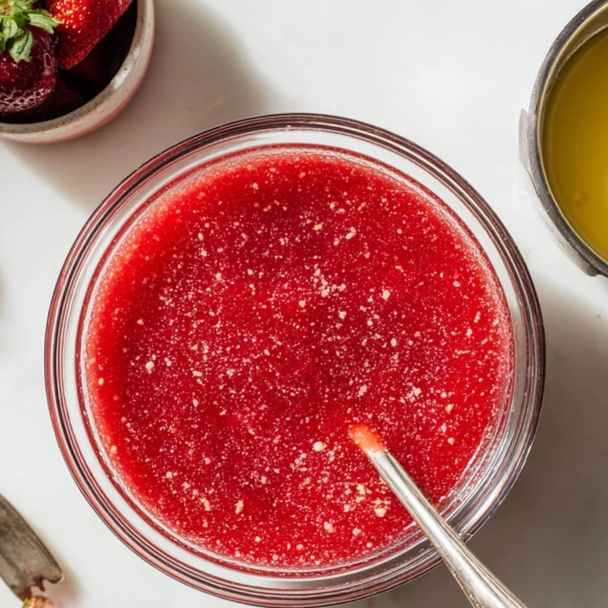 Preparing the strawberry base	