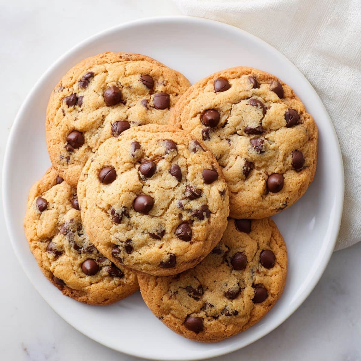 Freshly baked eggless chocolate chip cookies 