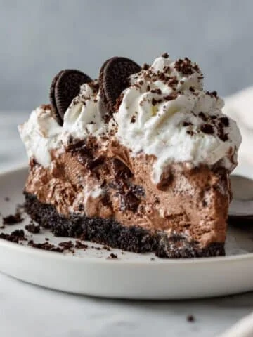 Mississippi mud pie ice cream with Oreo chunks and fudge