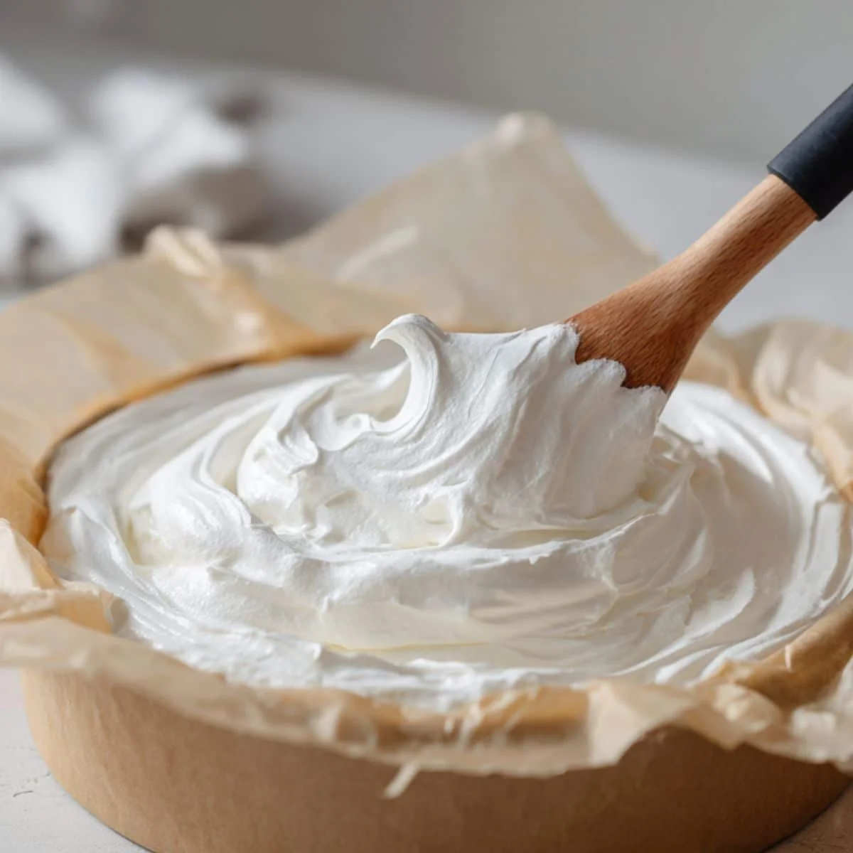 Batter being folded with spatula	