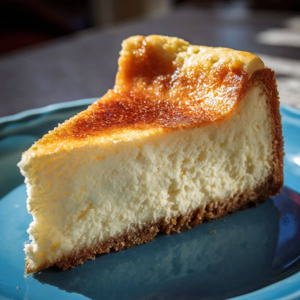 Slice of homemade Cheesecake in New York

