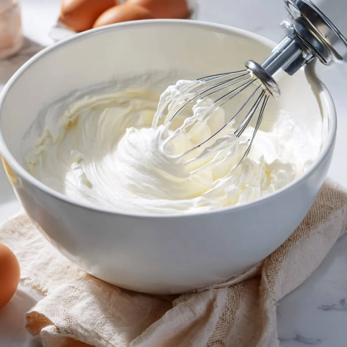 Whipping egg whites with cream of tartar	